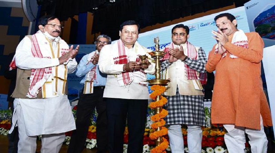 Minister Sarbananda Sonowal inaugurating Sagarmala project anniversary