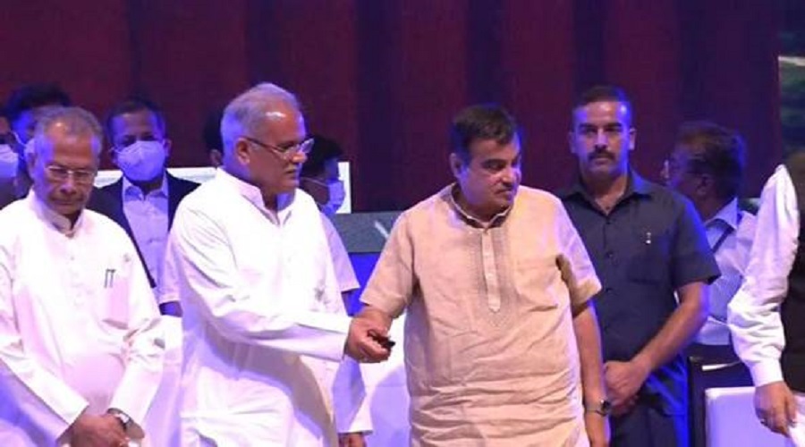 Minister for MoRTH Nitin Gadkari inaugurates highways in Chhattisgarh